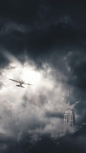 DC 3 in Clouds iPhone Wallpaper