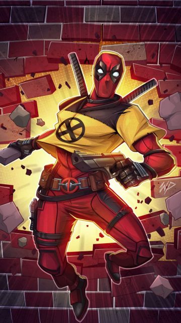 Deadpool X Force Art iPhone Wallpaper