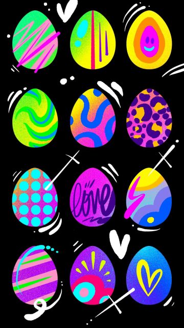 Easter Eggs iPhone Wallpaper