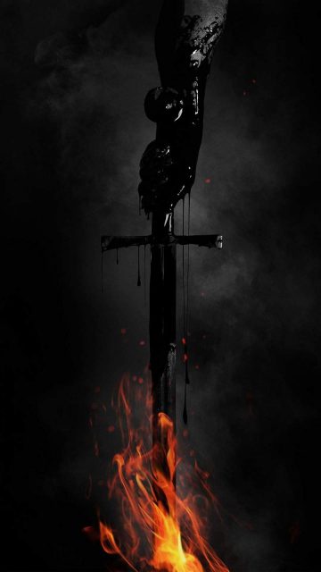 Fire Sword iPhone Wallpaper