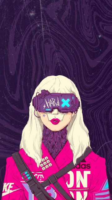 Futuristic Girl iPhone Wallpaper