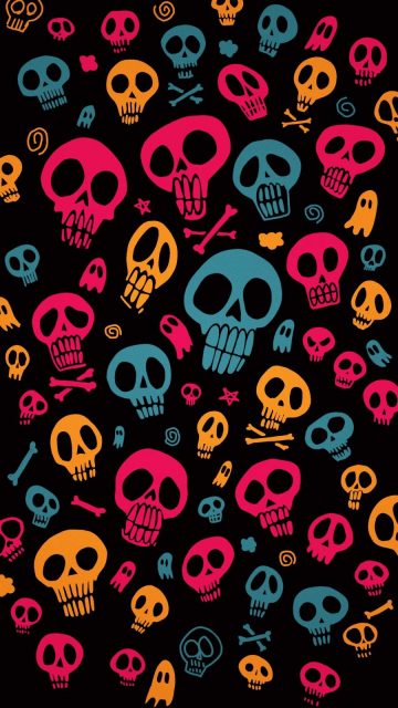 Halloween Skulls iPhone Wallpaper