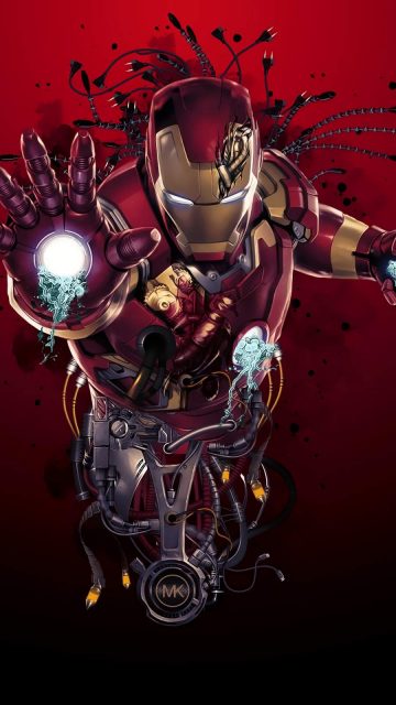 Iron Man Digital Art iPhone Wallpaper
