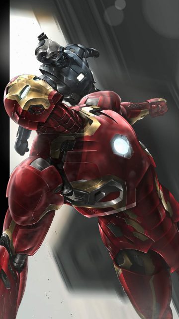 Iron Man War Machine Art iPhone Wallpaper