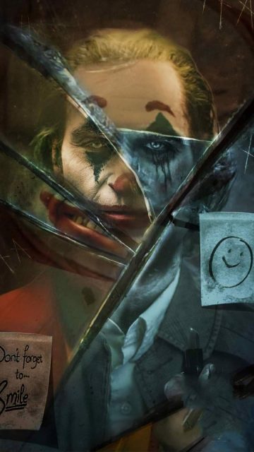 Joker Broken Glass iPhone Wallpaper