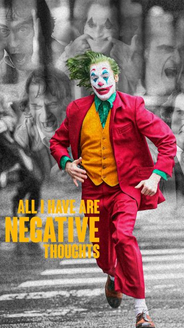 Joker vs Negative Thoughts iPhone Wallpaper