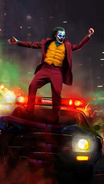 Joker vs Police iPhone Wallpaper