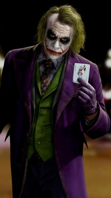 Joker with Card iPhone Wallpaper