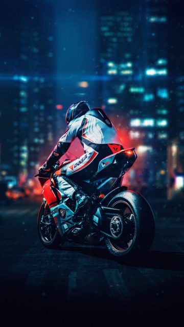 Motorcycle Rider iPhone Wallpaper