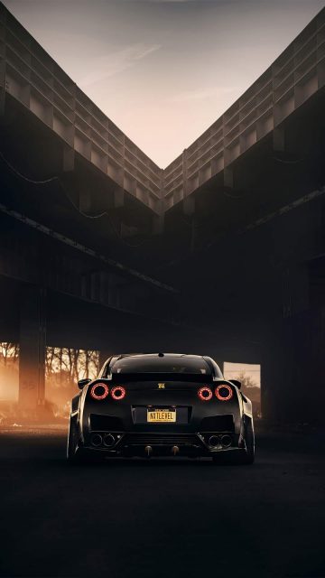 Nissan GTR Black iPhone Wallpaper