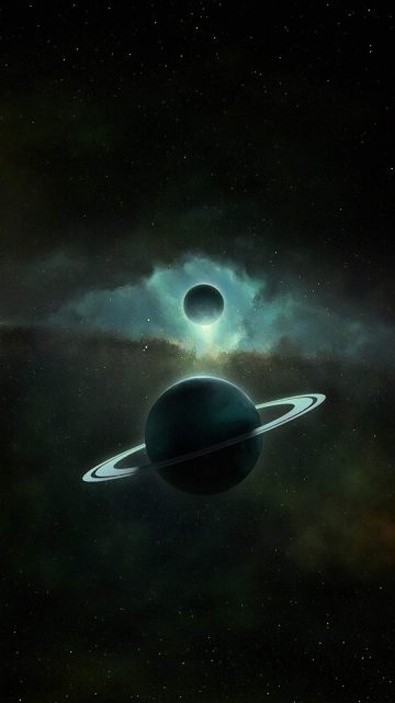 Saturn Planet Art 4K iPhone Wallpaper