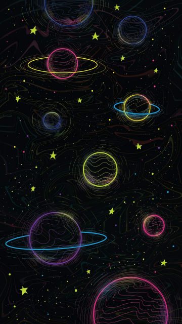 Space Planets Art iPhone Wallpaper