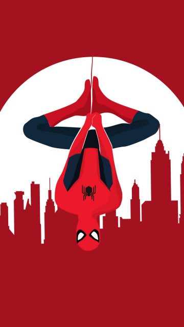 Spider Man Vector Art iPhone Wallpaper