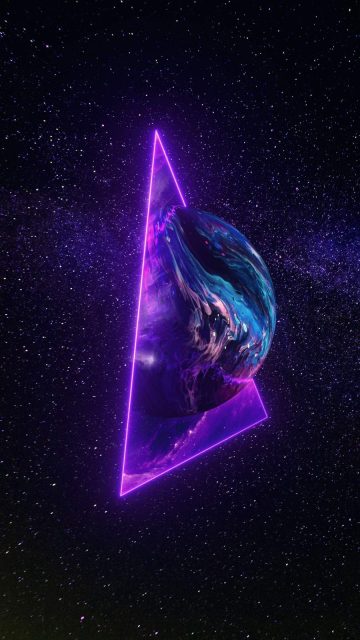 Triangle Planet iPhone Wallpaper