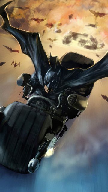 Batman Bat Mobile iPhone Wallpaper