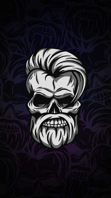 Beard Skull iPhone Wallpaper