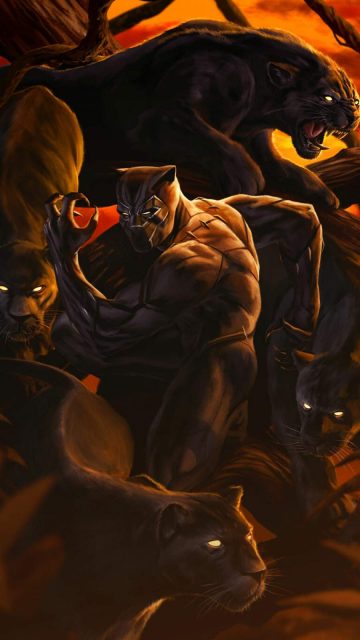 Black Panther Dark iPhone Wallpaper