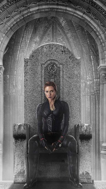 Black Widow Throne iPhone Wallpaper
