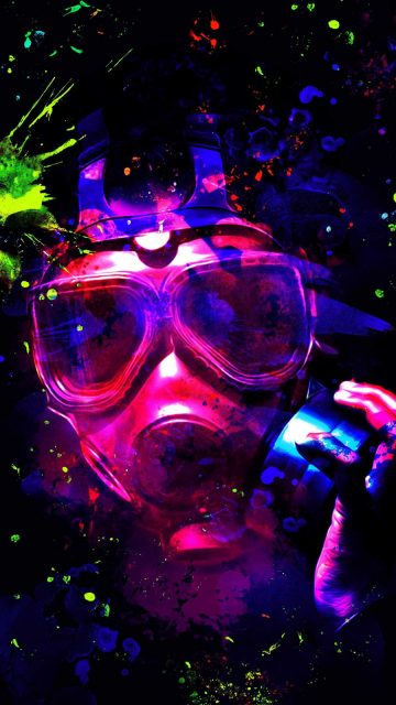 Colorful Mask iPhone Wallpaper