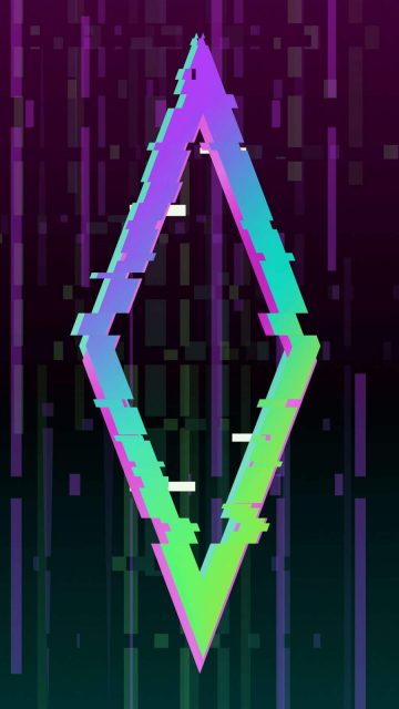 Glitch Triangle iPhone Wallpaper