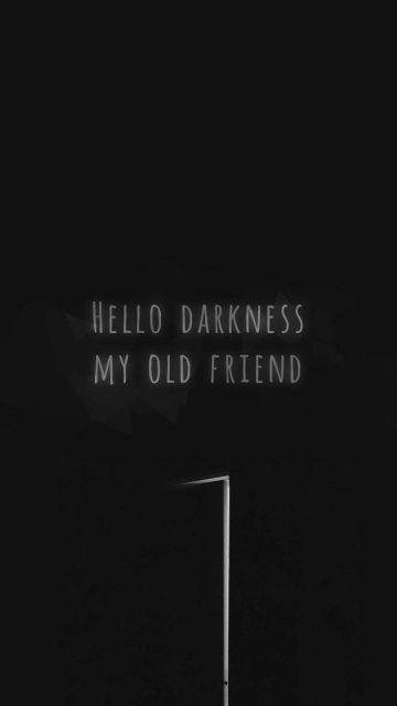 Hello Darkness iPhone Wallpaper