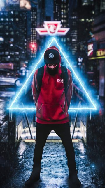 Hoodie Guy Triangle iPhone Wallpaper