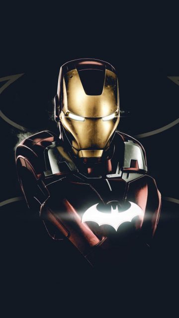 Iron Bat Superhero iPhone Wallpaper