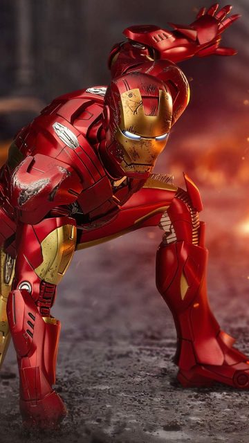 Iron Man Ready for Fight iPhone Wallpaper