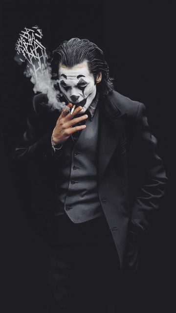 Joker Smoke Laugh iPhone Wallpaper