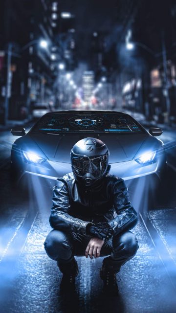 Lamborghini Rider iPhone Wallpaper