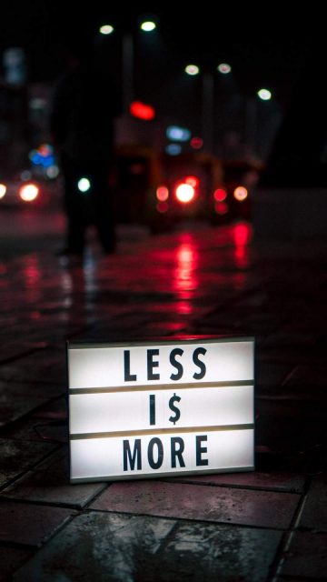 Less is More iPhone Wallpaper