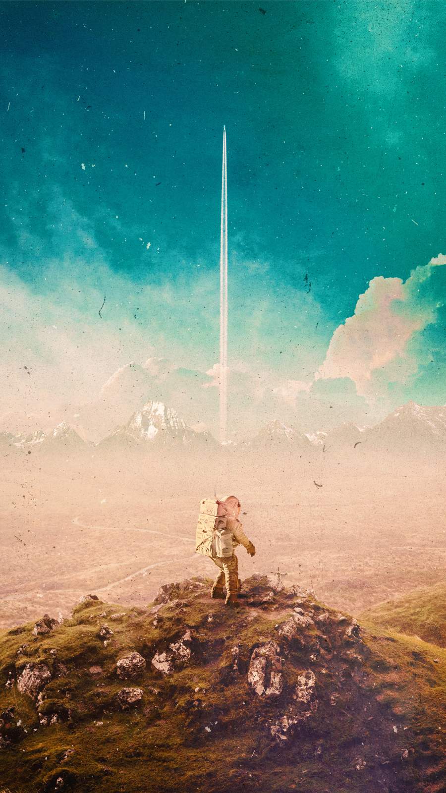 Lost on Unknown Planet iPhone Wallpaper