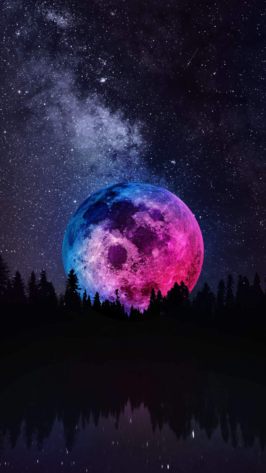 Moon in the Night iPhone Wallpaper