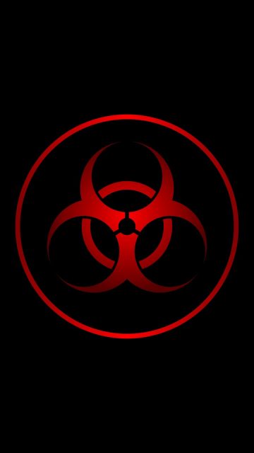 Red Biohazard iPhone Wallpaper