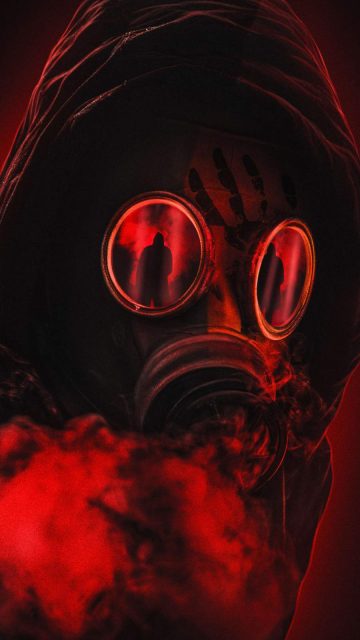 Red Mask iPhone Wallpaper