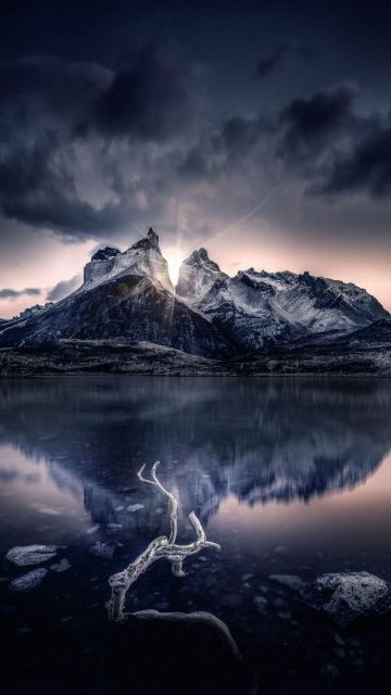 Snow Mountain Reflection iPhone Wallpaper