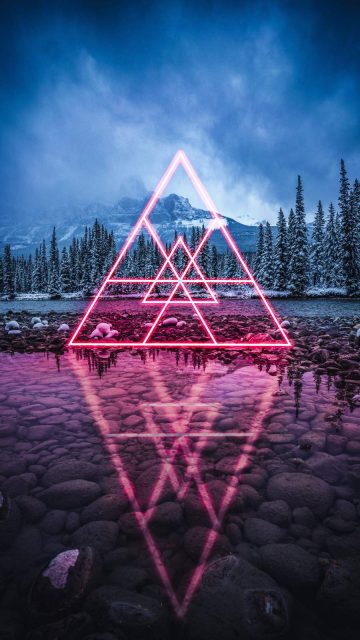 Snow Triangle iPhone Wallpaper