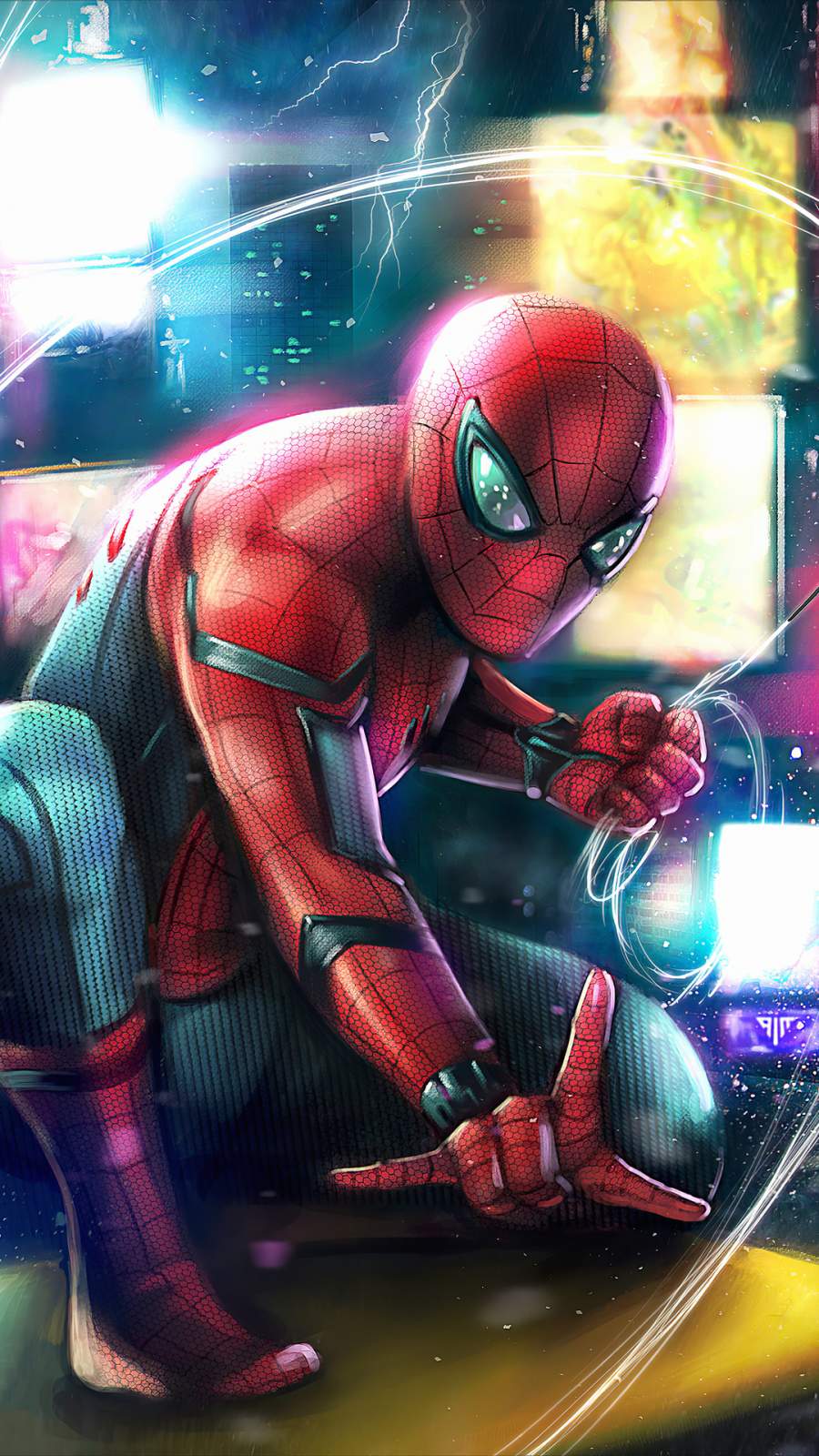 Download wallpaper 1125x2436 spiderman iron suit art movie iphone x  1125x2436 hd background 9148