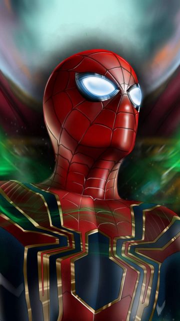 Spiderman Mask Eye Art iPhone Wallpaper