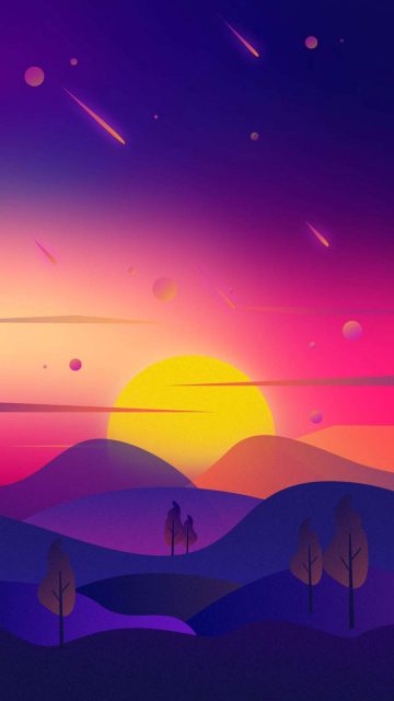 Sunset Art iPhone Wallpaper