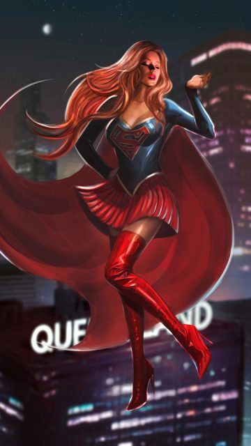 Supergirl Fly iPhone Wallpaper