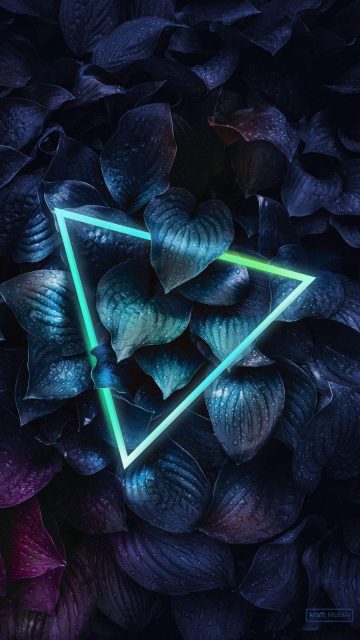 Triangle Neon Forest iPhone Wallpaper