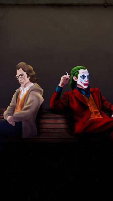 Arthur and Evil Joker iPhone Wallpaper