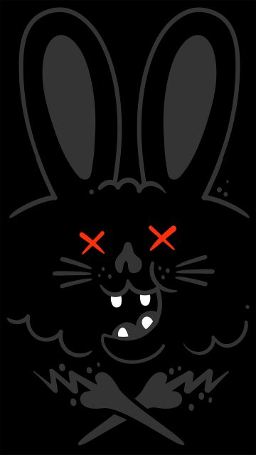 Black Bunny iPhone Wallpaper