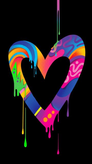 Colorful Heart iPhone Wallpaper