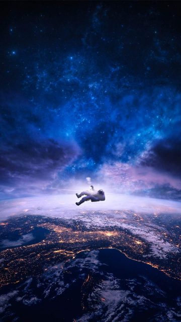 Falling Astronaut iPhone Wallpaper