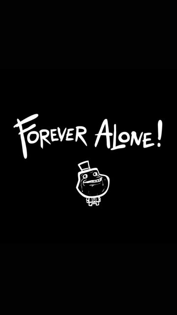 Forever Alone iPhone Wallpaper