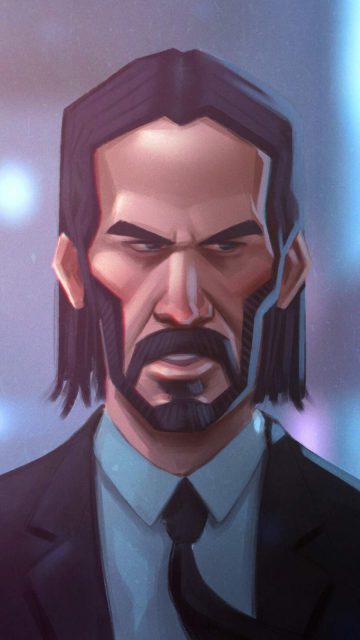 John Wick Face iPhone Wallpaper