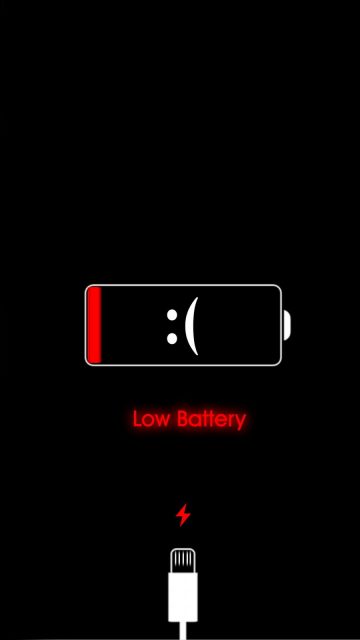 Low Battery iPhone Wallpaper 1