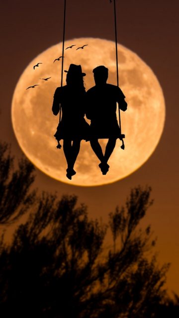 Moonlight Lovers iPhone Wallpaper